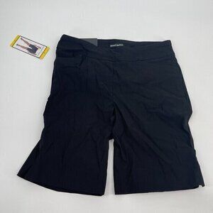 Hilary Radley Shorts Womens Small Black Pull On Casual Preppy Summer Bermuda New